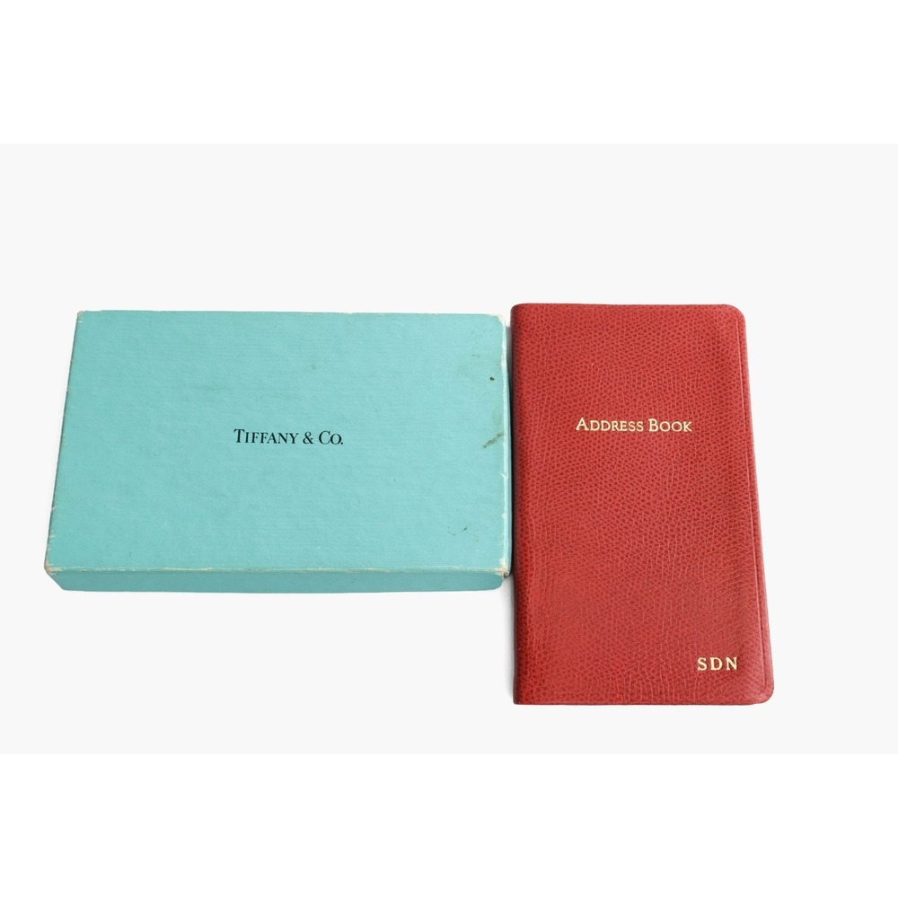 Vintage Tiffany & Co. Address Book Pocket Planner 1990s Red Leather Cover